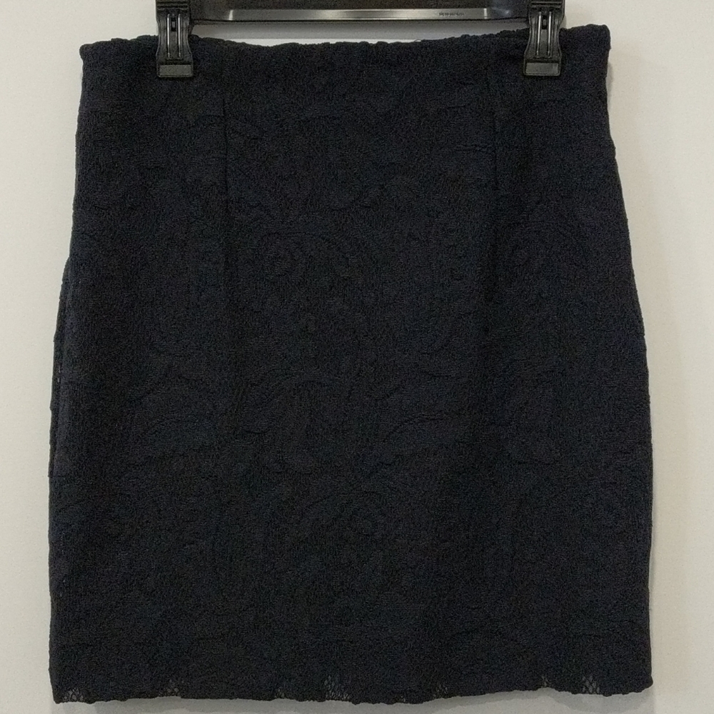 H&M Knee Length Lined Dark Navy Skirt